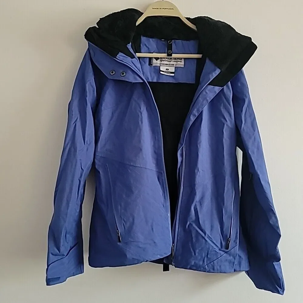 Columbia Interchange Jacket Small Omni-tech Purple Blue Women’s Lightweight